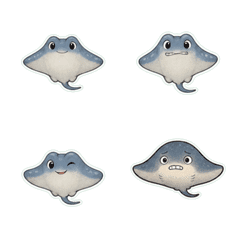 魟魚微笑無字1A