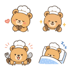 ゆるかわシェフくま絵文字 2