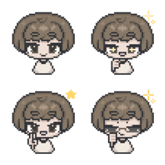 Mushhair A pixel art Emoji