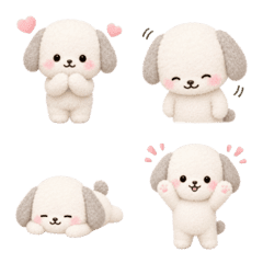 Cute Fluffy Puppy Emoji
