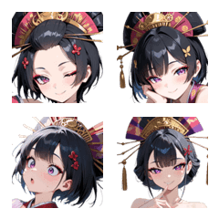 Alluring Oiran: Tiny Mystic Emoji