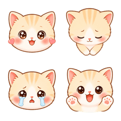 Fluffy Cute Cat Emoji R