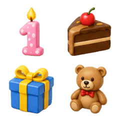 3D Happy Birthday Party Emoji