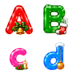 Jj; Glass Jelly Christmas Alphabet V.1