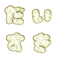♡文字 キラキラライトイエロー