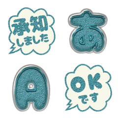 JP alphabet POP simple emoji seal 002