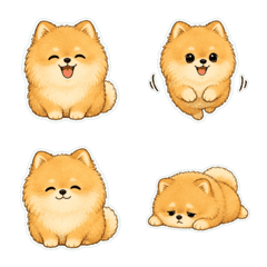 博美犬沮喪無字1A