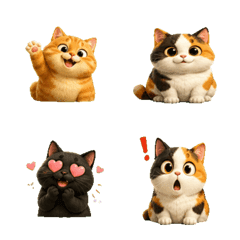 Cute Fluffy Cat Daily Stickers