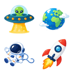 Aline and galaxy emoji