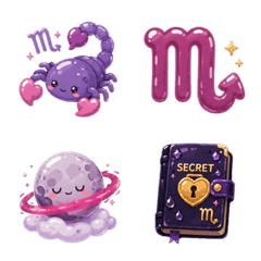 Soft & Kawaii Scorpio Lucky Zodiac Emoji
