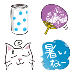 Heartwarming Japanese summer emojis