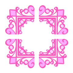 フレーム絵文字 vol.110 カリグラフィcolor