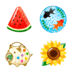 日本の夏✿ぷっくり絵文字