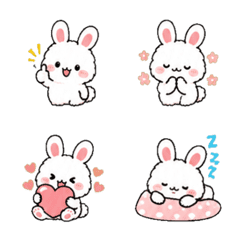 Fluffy Bunny Everyday Emojis