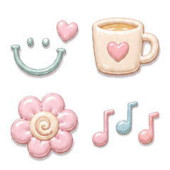 Simple, muted pastel colors