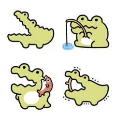 放鬆的鱷魚表情符號