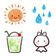 動く♪ゆるかわ夏と雨えもじ
