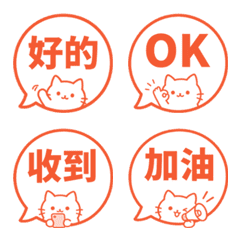 貓咪對話框表情貼 007