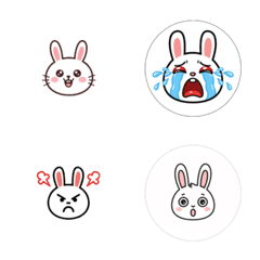 Energetic Reaction! Cute White Rabbit