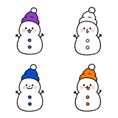 9 Color Snowman Emojis