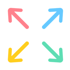 カラフル☆基本の絵文字 11 矢印