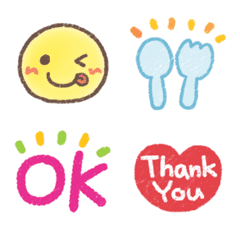 Kawaii Moving Emoji - Crayon Touch 1