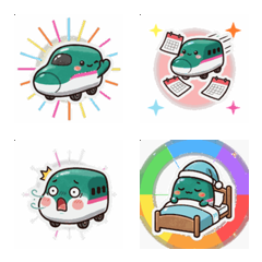 溫馨新幹線的奔波日常 – LINE表情貼 | LINE STORE