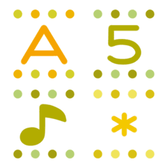 Pop Dot Alphabet Emoji (Yellow)