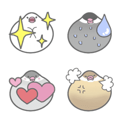 Emotional emoji of Round Java sparrow