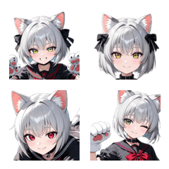 Cat-Eared JK: Tiny Paws Emoji