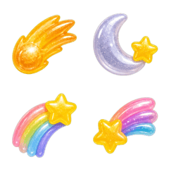 軟糖質感星月裝飾表情 A