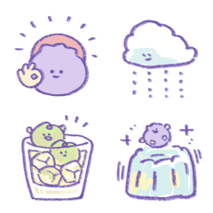 ぶるべりぼうやとうめ　梅雨と夏の絵文字