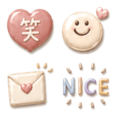 Muted color simple emoji