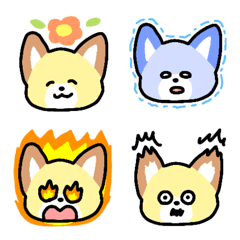 感情豊かなキツネ絵文字［2］