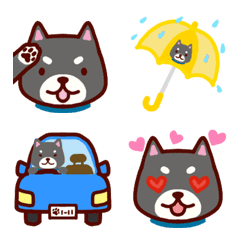 黒わん子の日常絵文字