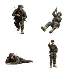 Military Soldiers Daily Emojis