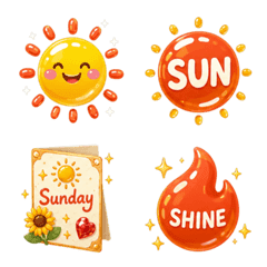 Kawaii Sunday Lucky Birthday Emoji