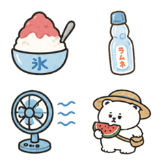 夏のゆるかわ絵文字　くまっクマ
