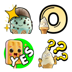3D Ice Cream Treats Emoji
