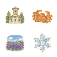WE LOVE HOKKAIDO! Emojis Kawaii do Japão