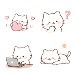 貓的簡單反應表情符號｜coco♡