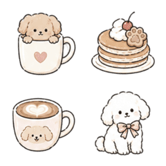 ゆるっと手書きの毎日えもじ26(犬カフェ編)