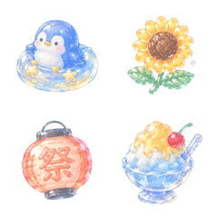 Daily Puffy Stickers & Summer Emojis