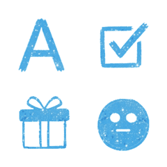 微閃 藍 ABC 數字123 萬用表情貼