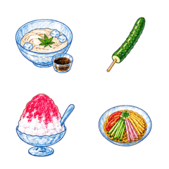 ゆるかわ夏フード絵文字