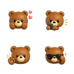 3D natural bear Emoji 6