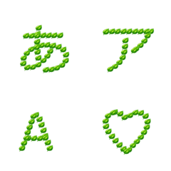 Botanical Leaf Deco-Font Collection