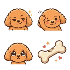 もこもこトイプードルの毎日絵文字