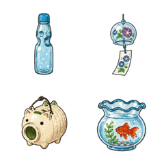 なつかし夏レトロ絵文字