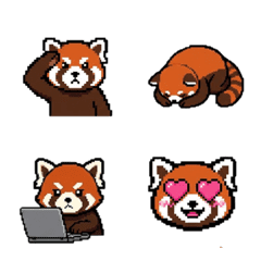 レトロ★ドット絵！レッサーパンダの絵文字